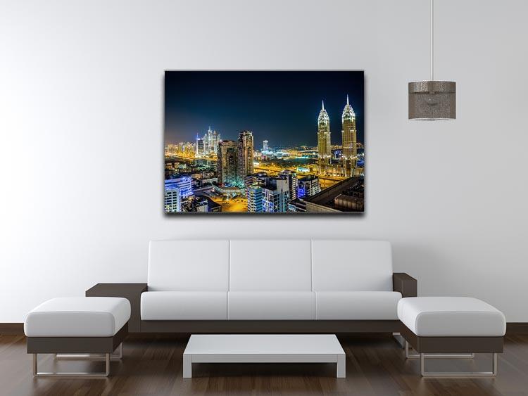 Dubai downtown night scene Canvas Print or Poster - Canvas Art Rocks - 4