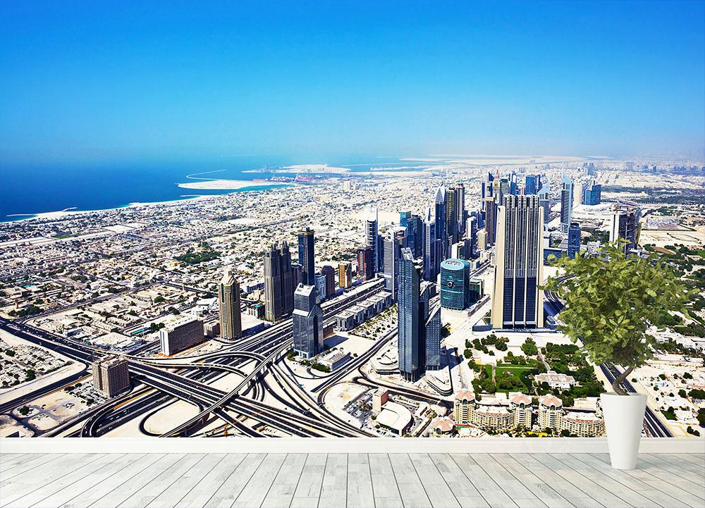 Dubai downtown top view Wall Mural Wallpaper - Canvas Art Rocks - 4