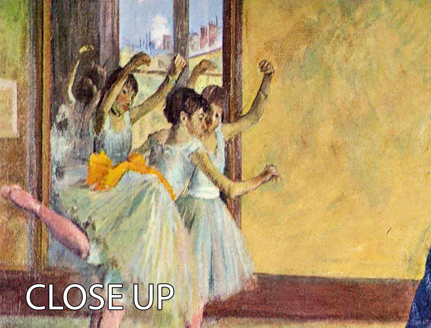 During the dance lessons Madame Cardinal by Degas 3 Split Panel Canvas Print - Canvas Art Rocks - 3