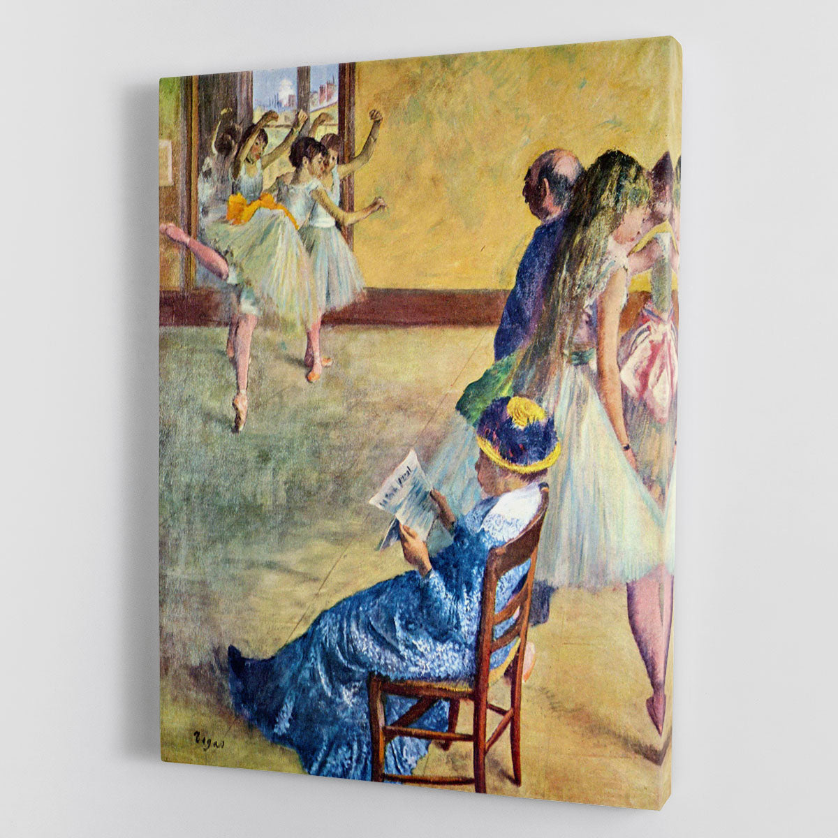 During the dance lessons Madame Cardinal by Degas Canvas Print or Poster - Canvas Art Rocks - 1