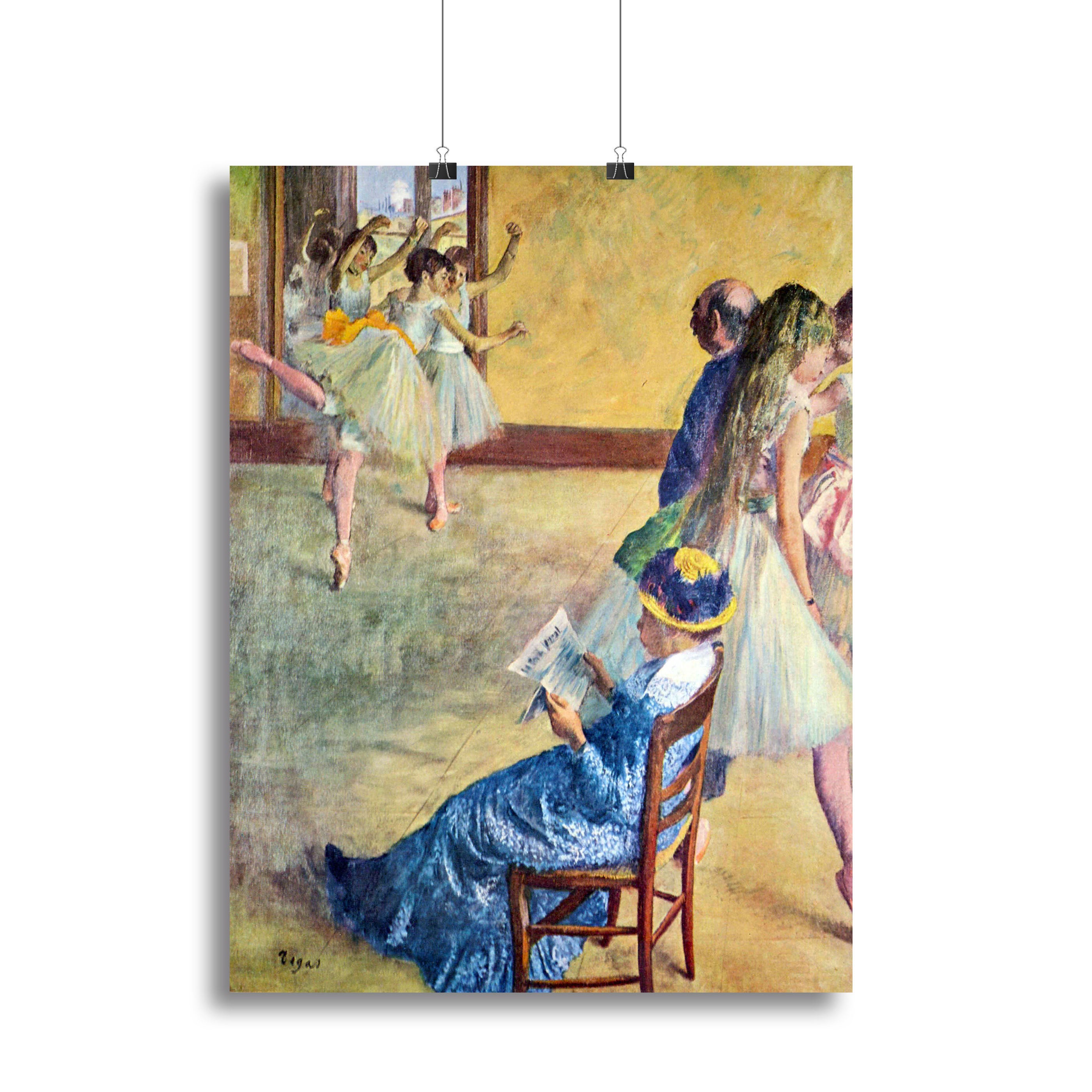 During the dance lessons Madame Cardinal by Degas Canvas Print or Poster - Canvas Art Rocks - 2