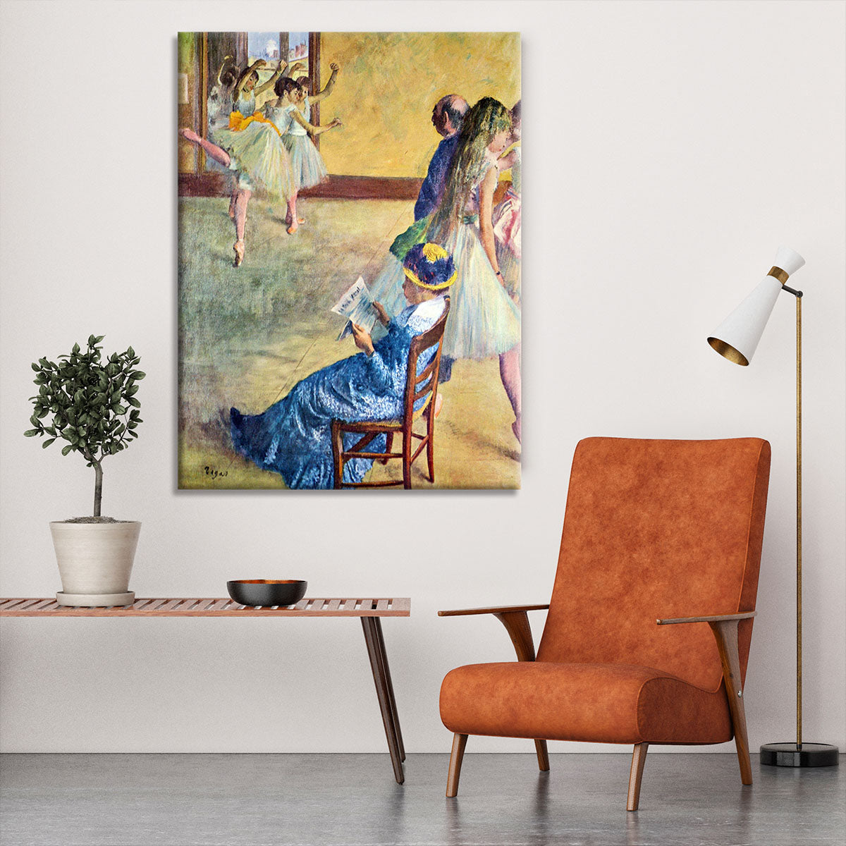 During the dance lessons Madame Cardinal by Degas Canvas Print or Poster - Canvas Art Rocks - 6