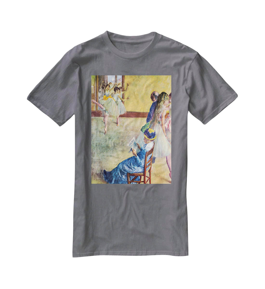 During the dance lessons Madame Cardinal by Degas T-Shirt - Canvas Art Rocks - 3