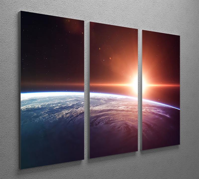 Earth Sunrise 3 Split Panel Canvas Print - Canvas Art Rocks - 2