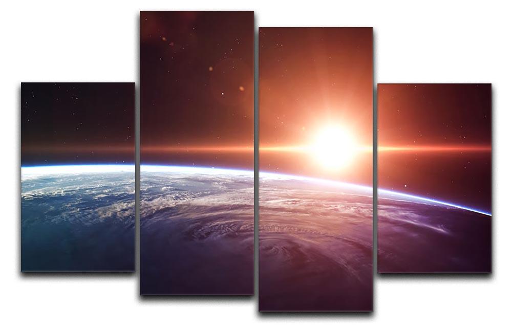 Earth Sunrise 4 Split Panel Canvas  - Canvas Art Rocks - 1