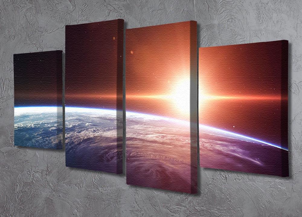 Earth Sunrise 4 Split Panel Canvas - Canvas Art Rocks - 2