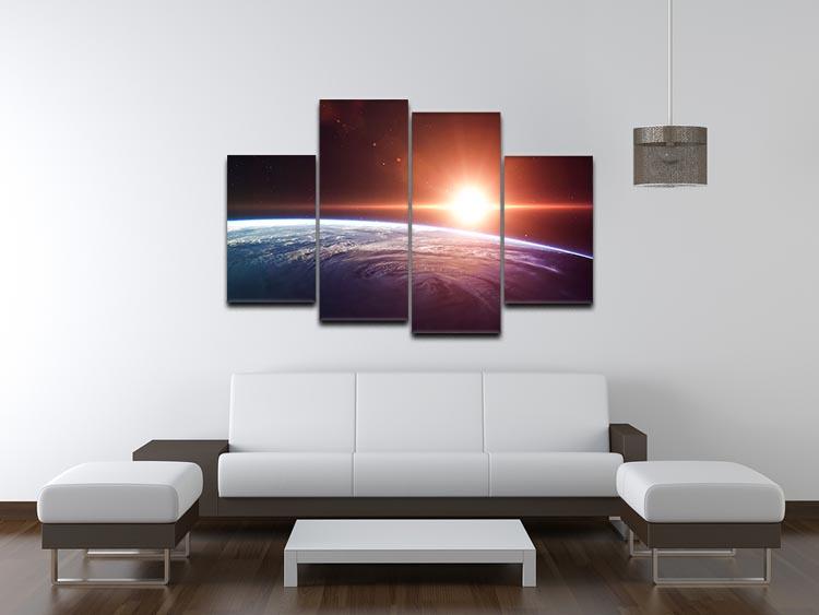 Earth Sunrise 4 Split Panel Canvas - Canvas Art Rocks - 3
