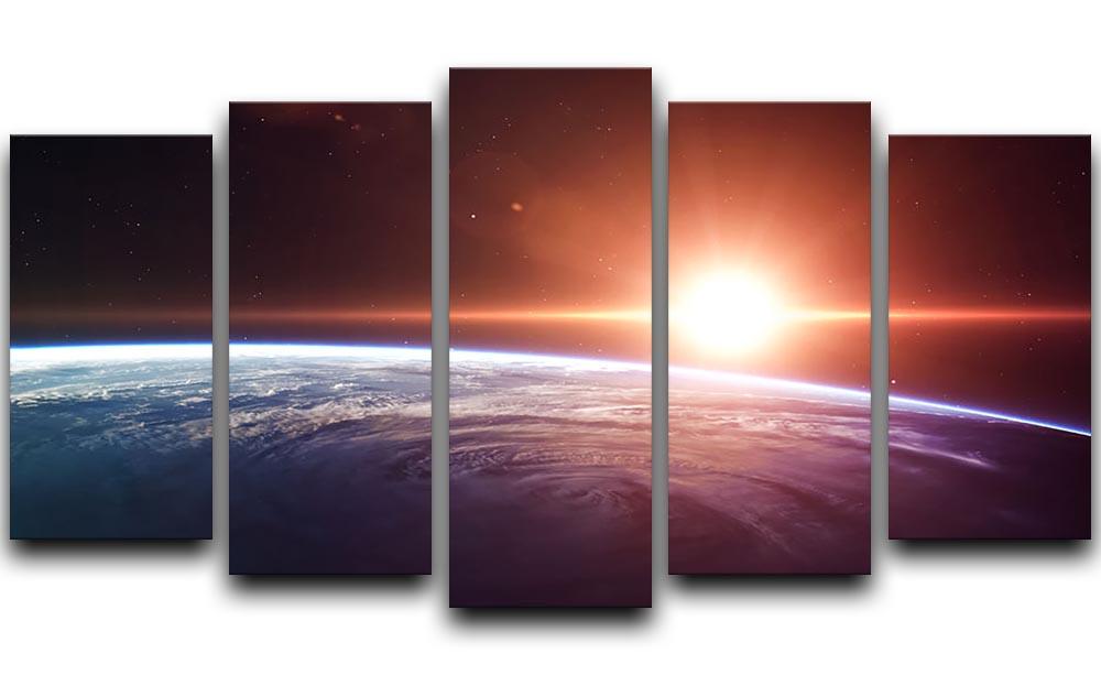 Earth Sunrise 5 Split Panel Canvas  - Canvas Art Rocks - 1