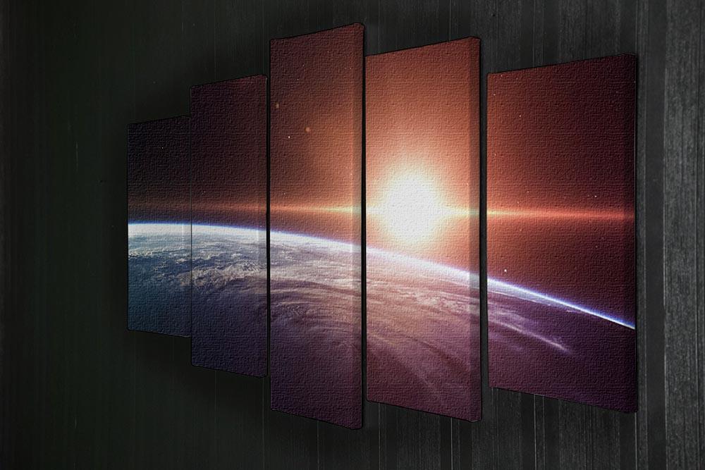 Earth Sunrise 5 Split Panel Canvas - Canvas Art Rocks - 2
