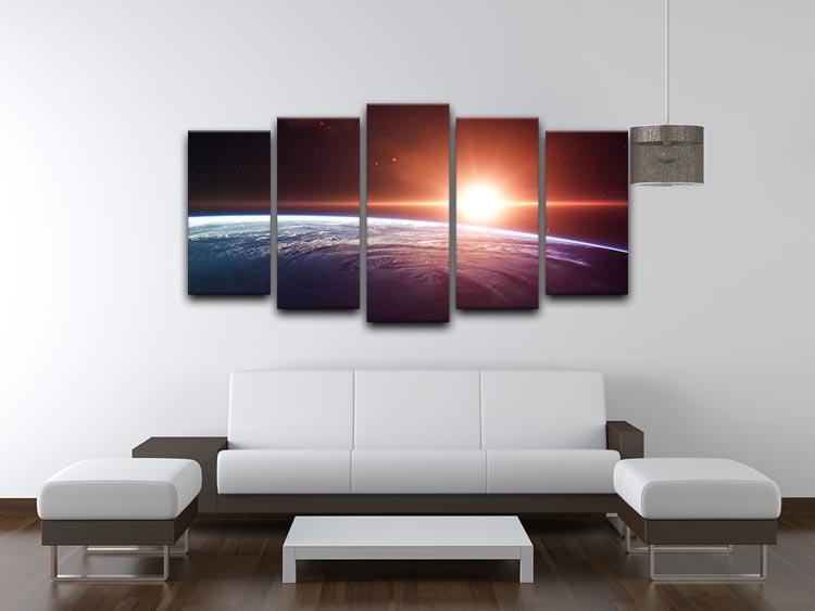 Earth Sunrise 5 Split Panel Canvas - Canvas Art Rocks - 3