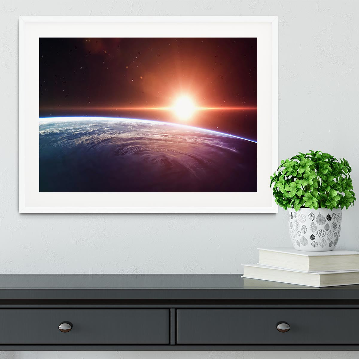 Earth Sunrise Framed Print - Canvas Art Rocks - 5