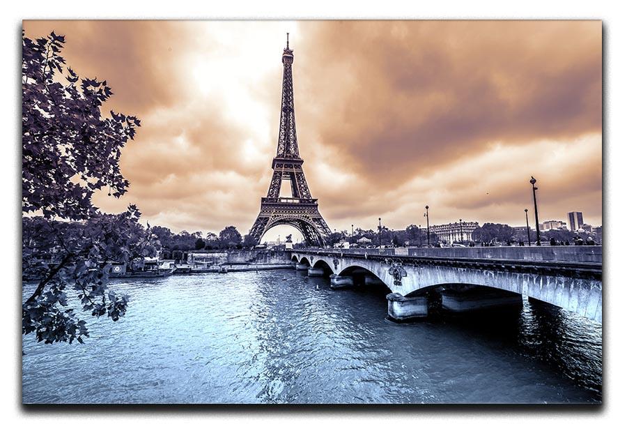 Eiffel Tower from Seine Canvas Print or Poster  - Canvas Art Rocks - 1