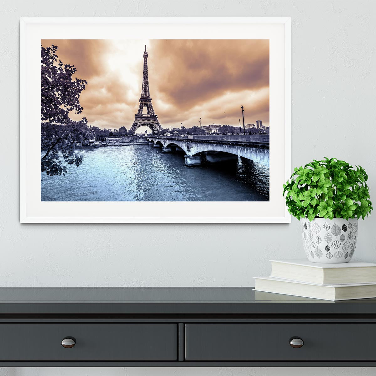 Eiffel Tower from Seine Framed Print - Canvas Art Rocks - 5