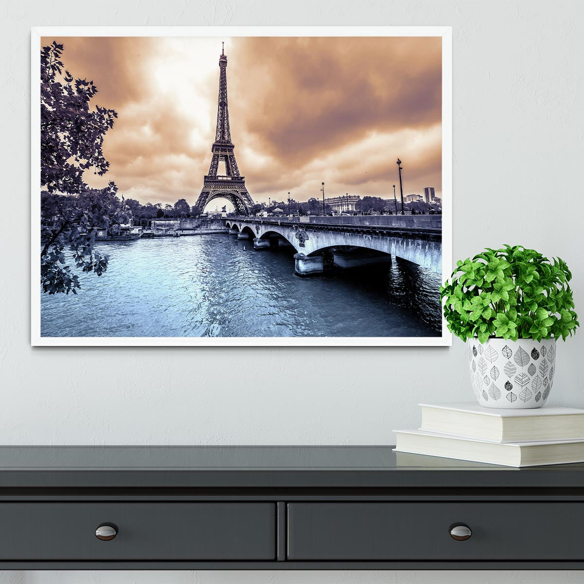 Eiffel Tower from Seine Framed Print - Canvas Art Rocks -6