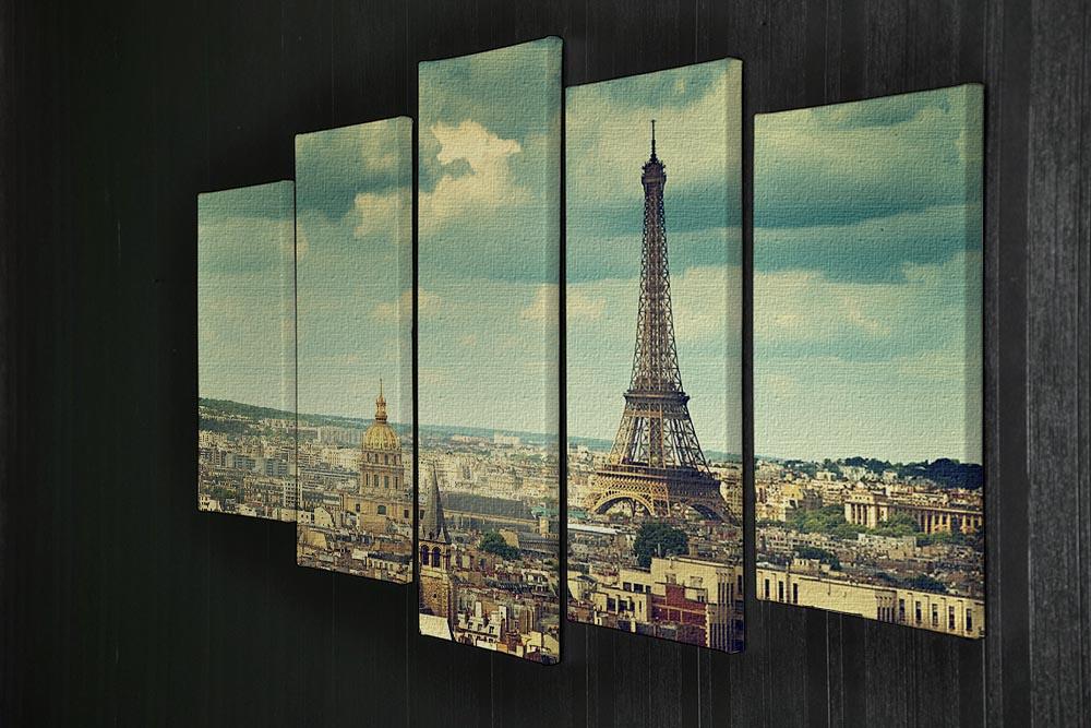 Eiffel tower Paris France 5 Split Panel Canvas  - Canvas Art Rocks - 2