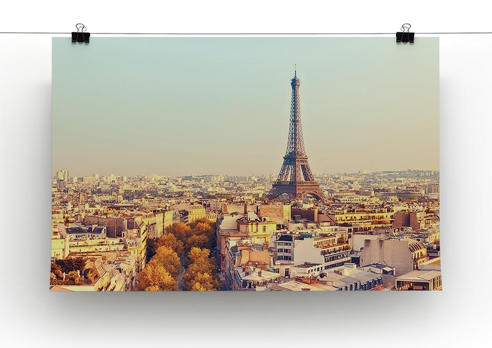 Eiffel tower at sunset Canvas Print or Poster - Canvas Art Rocks - 2