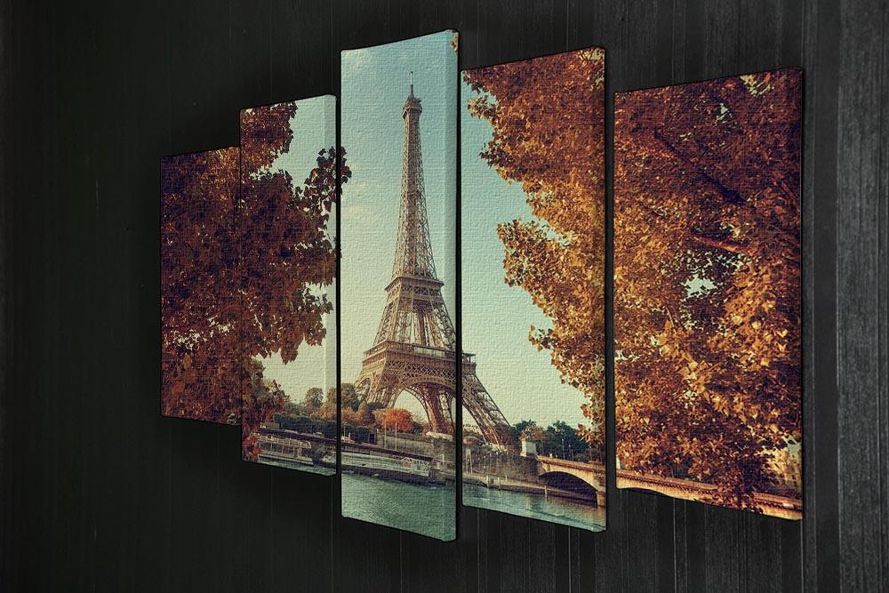 Eiffel tower in autumn time 5 Split Panel Canvas  - Canvas Art Rocks - 2