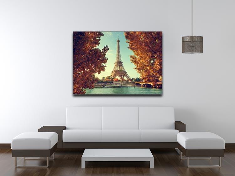 Eiffel tower in autumn time Canvas Print or Poster - Canvas Art Rocks - 4