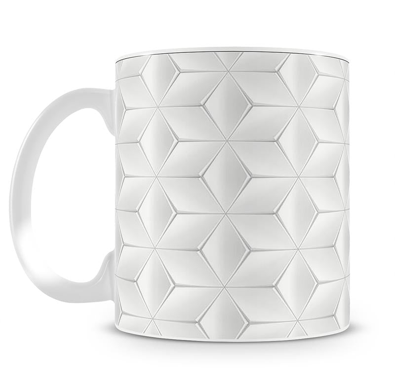 Elegant White Geometric Background Mug - Canvas Art Rocks - 1