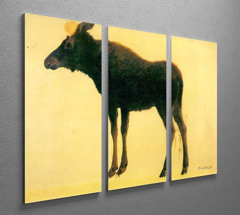 Elk by Bierstadt 3 Split Panel Canvas Print - Canvas Art Rocks - 2