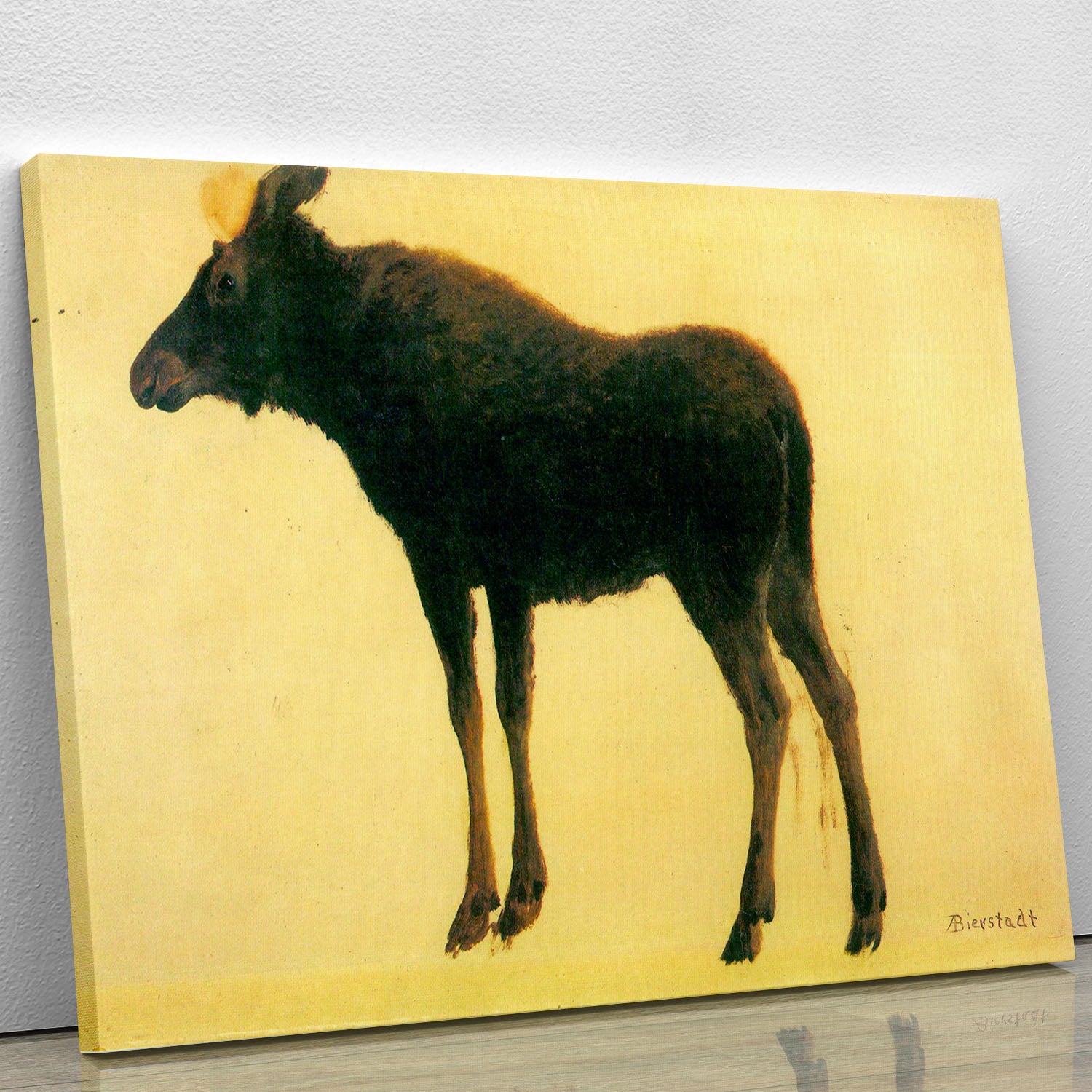 Elk by Bierstadt Canvas Print or Poster - Canvas Art Rocks - 1