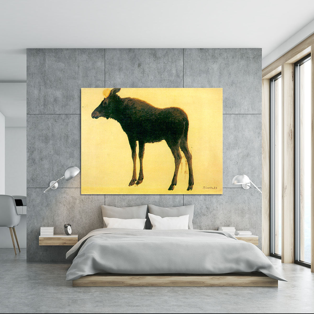 Elk by Bierstadt Canvas Print or Poster - Canvas Art Rocks - 5