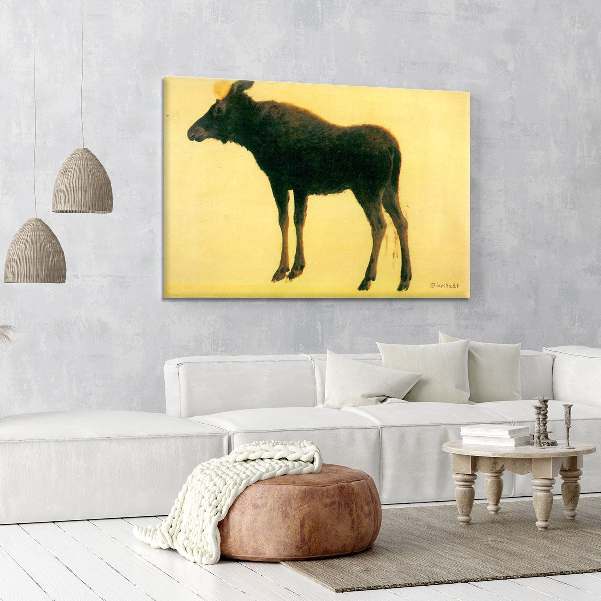 Elk by Bierstadt Canvas Print or Poster - Canvas Art Rocks - 6