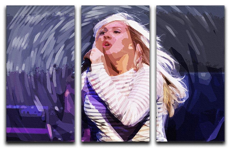 Ellie Goulding on stage Pop Art 3 Split Panel Canvas Print - Canvas Art Rocks - 1