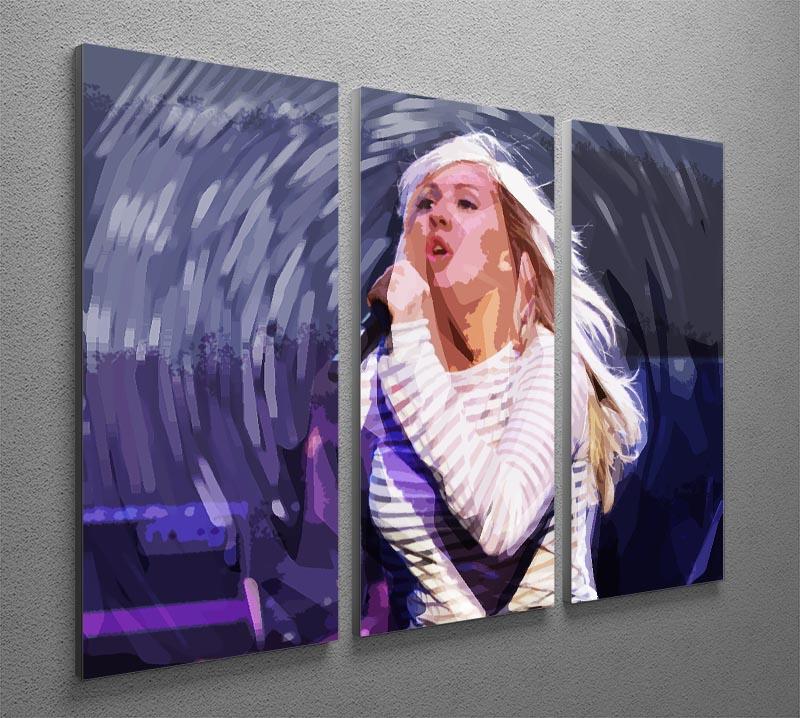 Ellie Goulding on stage Pop Art 3 Split Panel Canvas Print - Canvas Art Rocks - 2