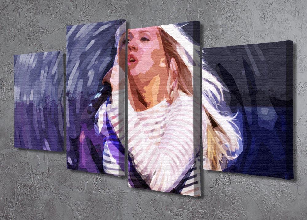 Ellie Goulding on stage Pop Art 4 Split Panel Canvas - Canvas Art Rocks - 2