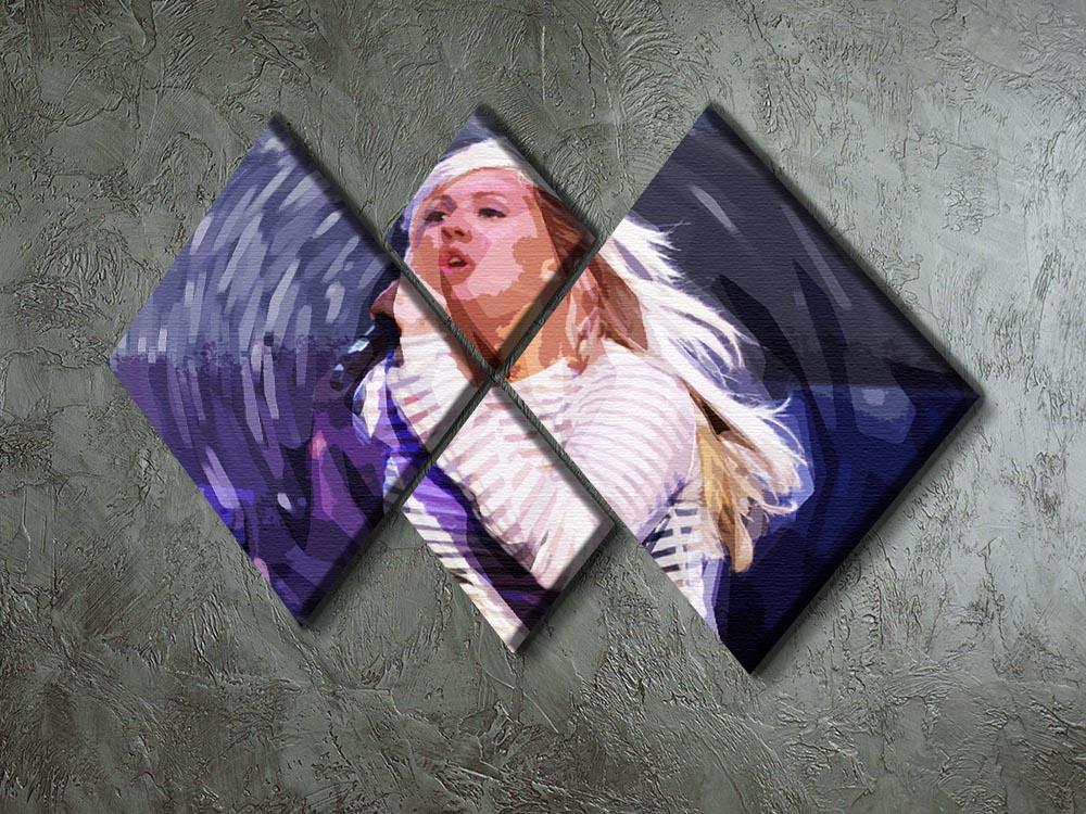 Ellie Goulding on stage Pop Art 4 Square Multi Panel Canvas - Canvas Art Rocks - 2