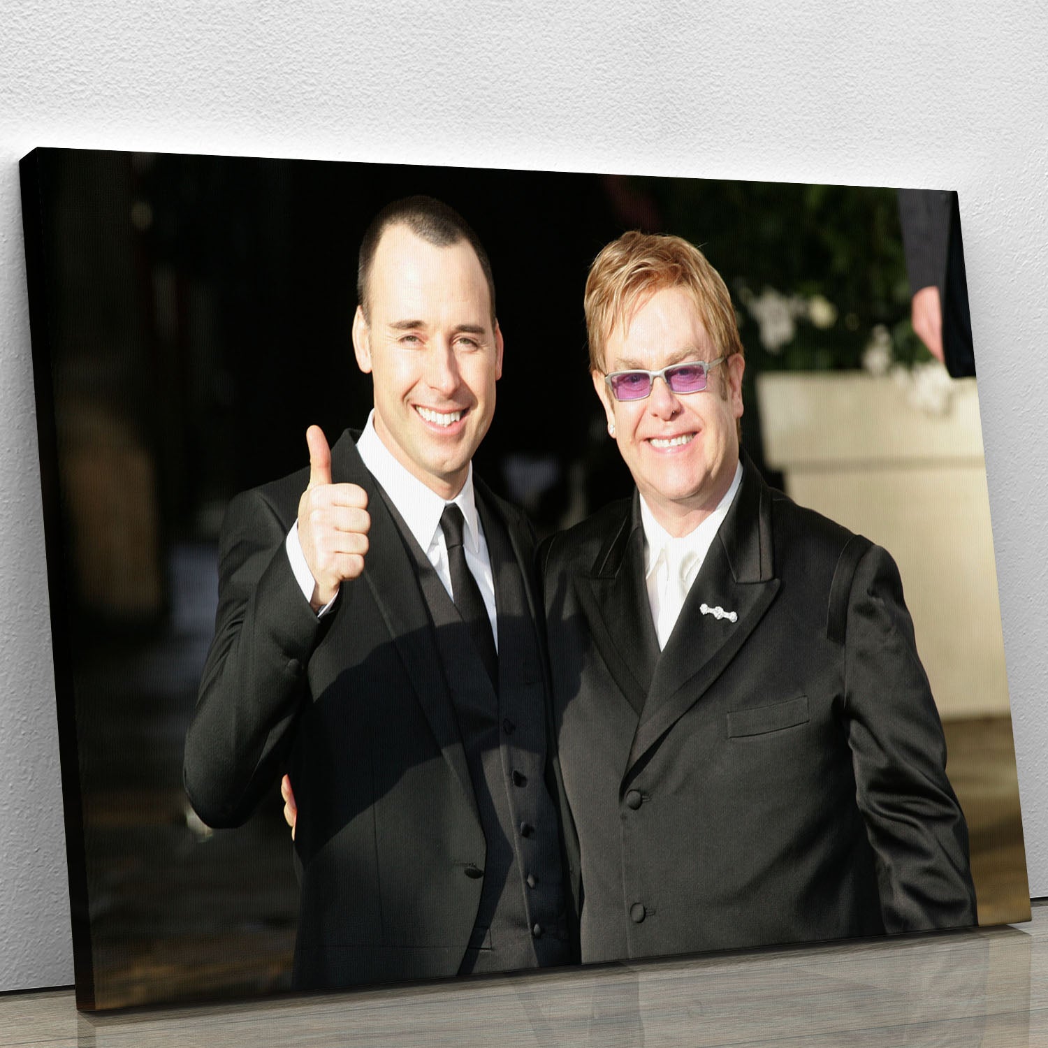 Elton John and David Furnish Canvas Print or Poster - Canvas Art Rocks - 1