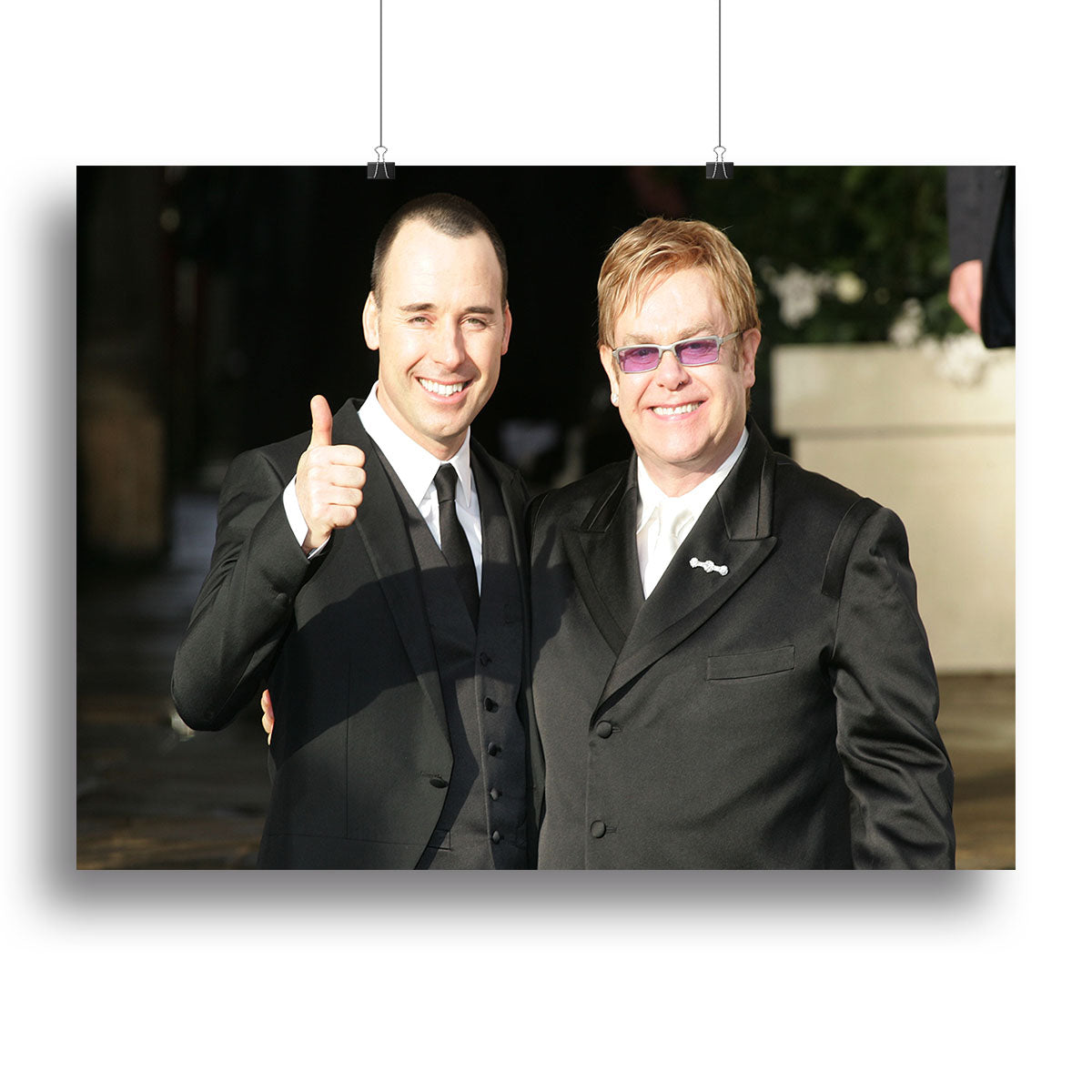 Elton John and David Furnish Canvas Print or Poster - Canvas Art Rocks - 2