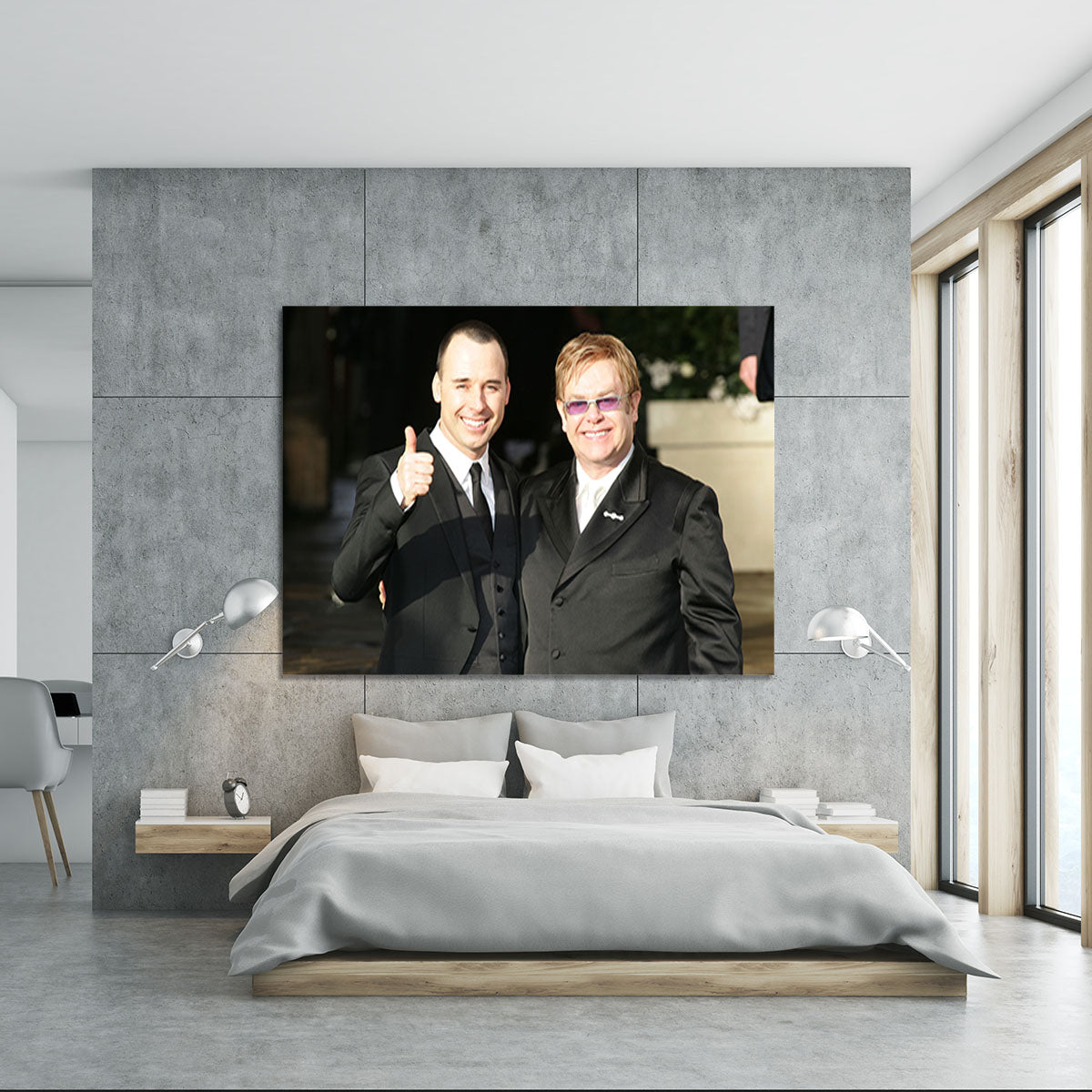 Elton John and David Furnish Canvas Print or Poster - Canvas Art Rocks - 5