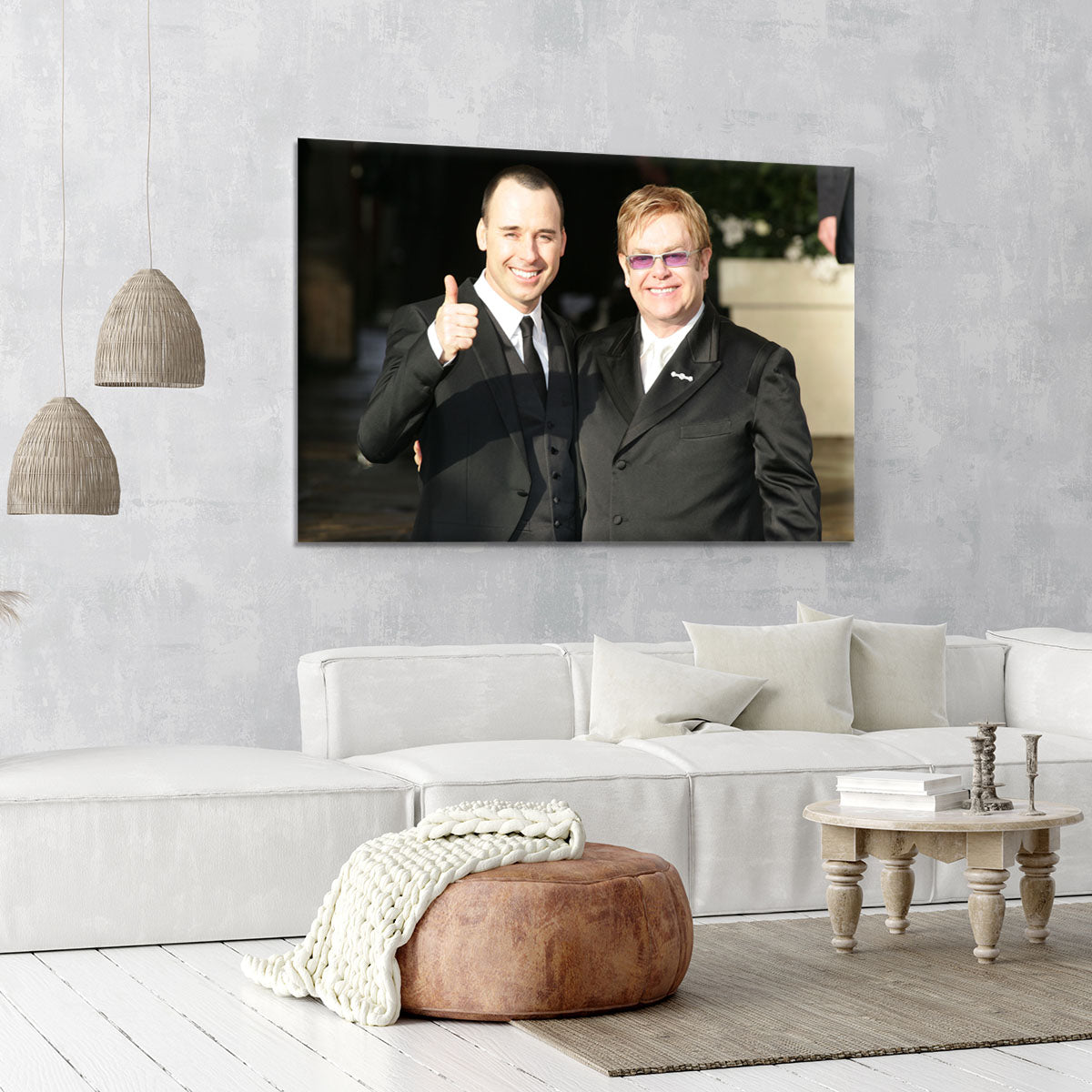 Elton John and David Furnish Canvas Print or Poster - Canvas Art Rocks - 6