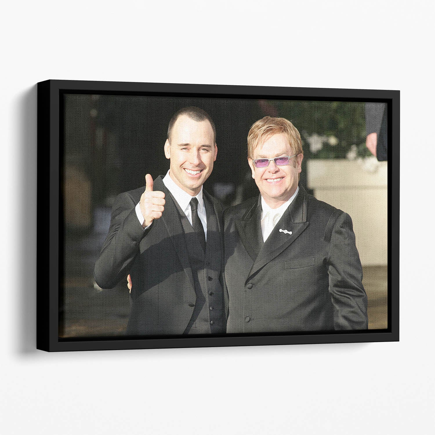 Elton John and David Furnish Floating Framed Canvas