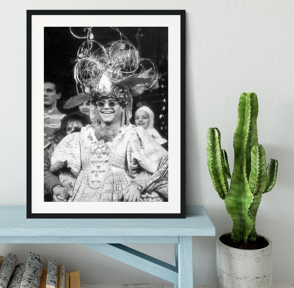 Elton John as a panto dame Framed Print - Canvas Art Rocks - 1