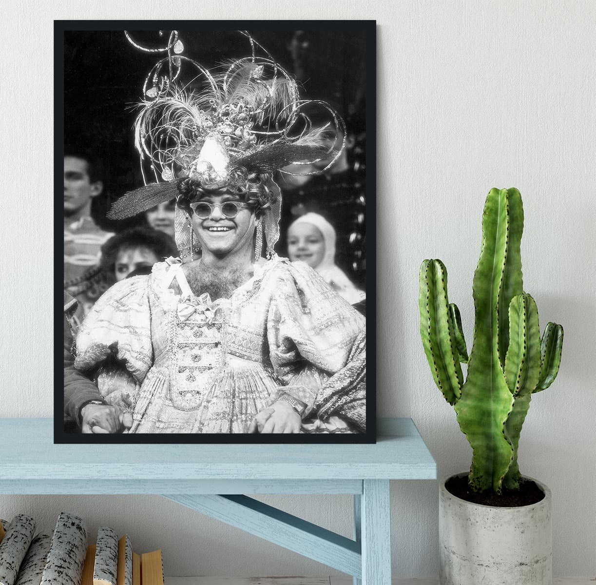 Elton John as a panto dame Framed Print - Canvas Art Rocks - 2
