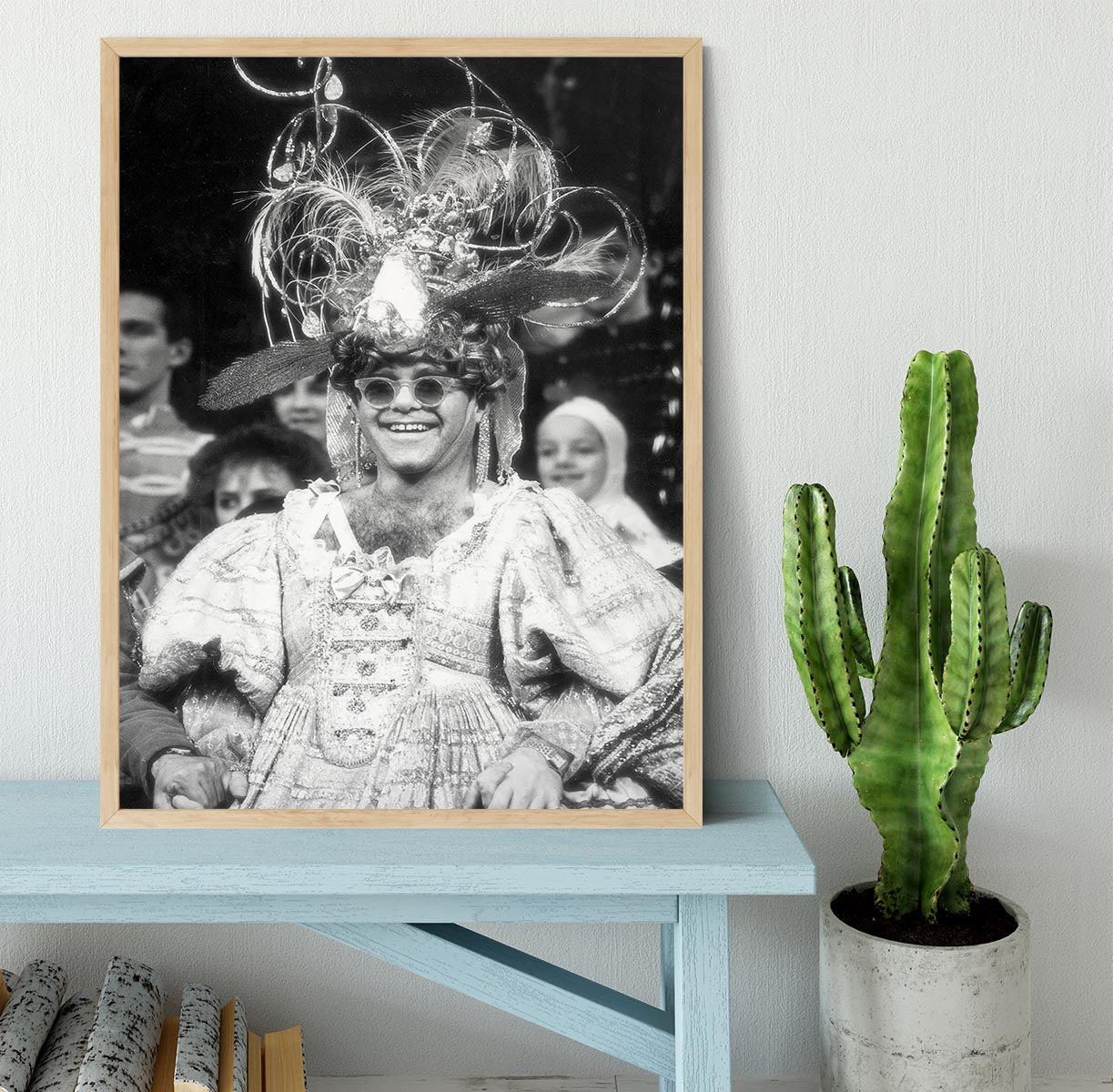 Elton John as a panto dame Framed Print - Canvas Art Rocks - 4