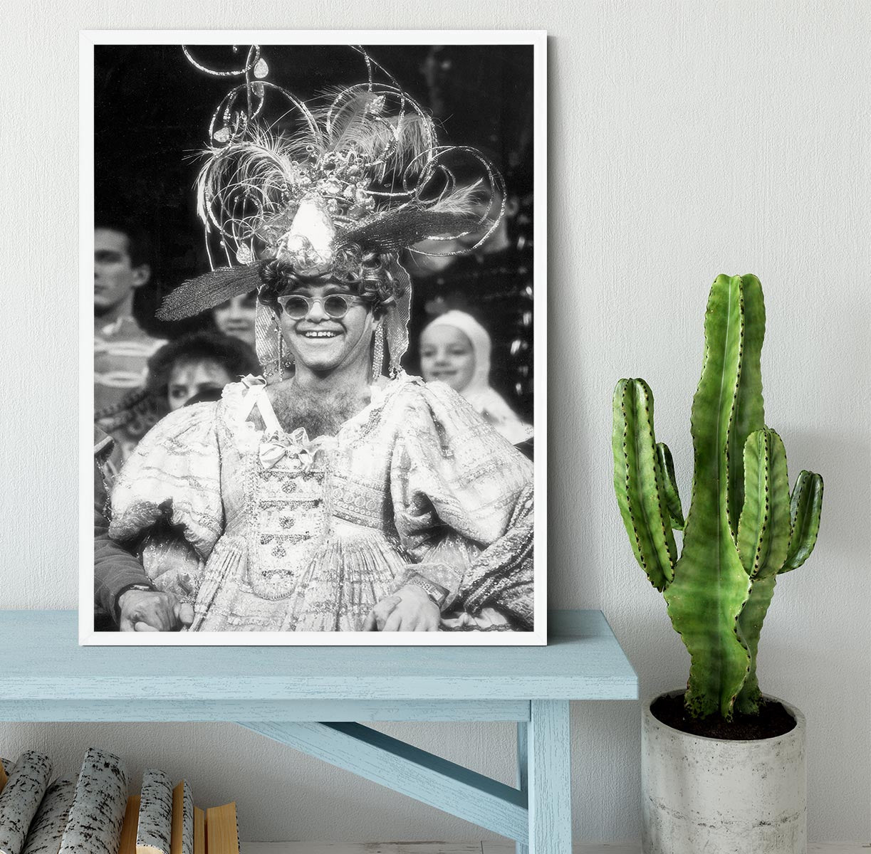 Elton John as a panto dame Framed Print - Canvas Art Rocks -6