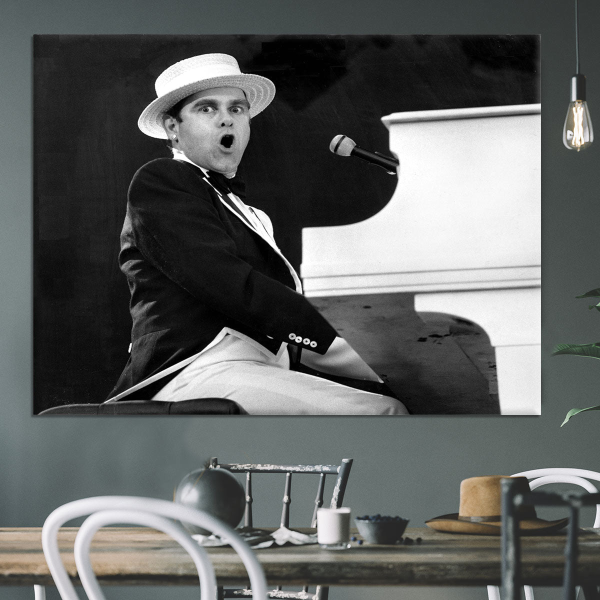 Elton John at Wembley 1984 Canvas Print or Poster - Canvas Art Rocks - 3