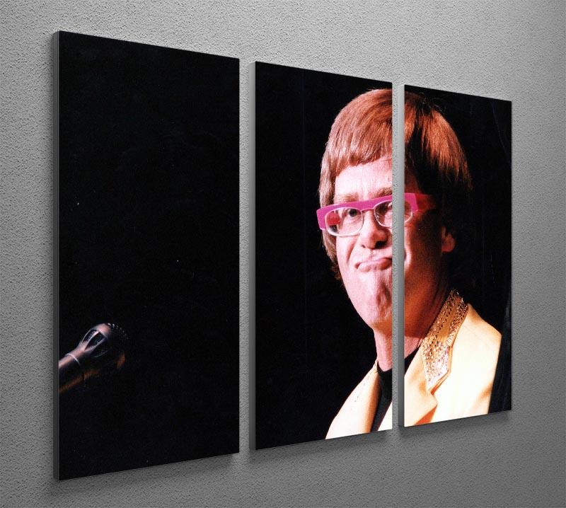 Elton John at Wembley 1992 3 Split Panel Canvas Print - Canvas Art Rocks - 2