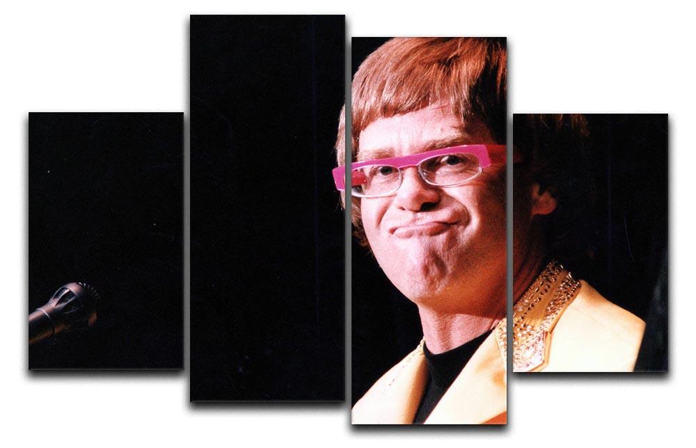 Elton John at Wembley 1992 4 Split Panel Canvas  - Canvas Art Rocks - 1