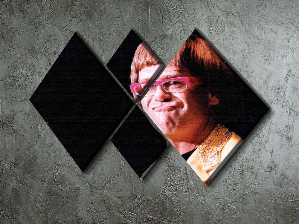 Elton John at Wembley 1992 4 Square Multi Panel Canvas  - Canvas Art Rocks - 2