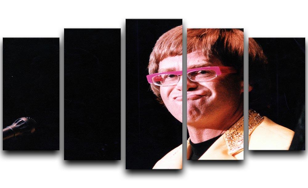 Elton John at Wembley 1992 5 Split Panel Canvas  - Canvas Art Rocks - 1