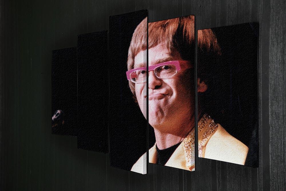 Elton John at Wembley 1992 5 Split Panel Canvas  - Canvas Art Rocks - 2