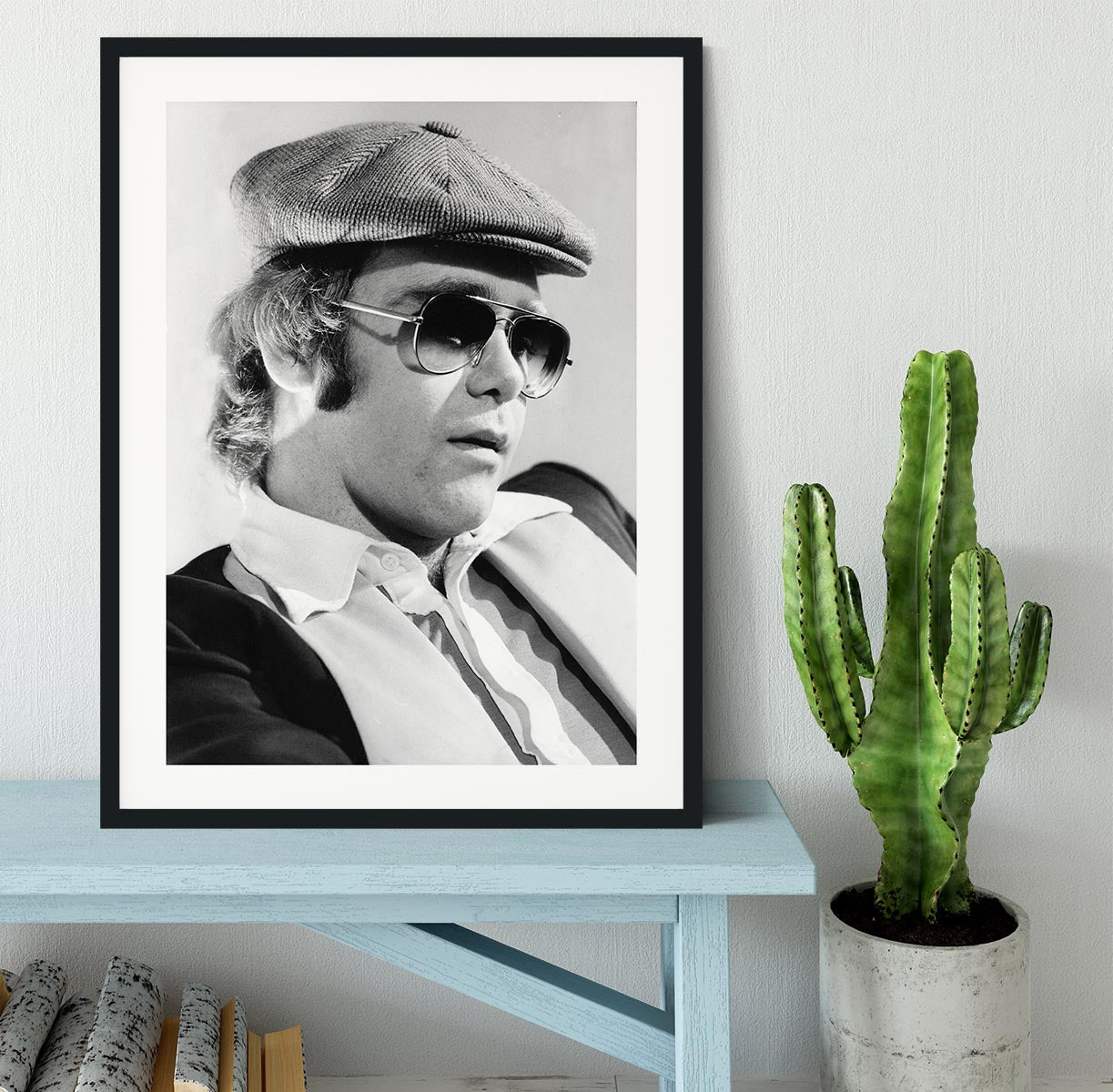 Elton John in 1977 Framed Print - Canvas Art Rocks - 1