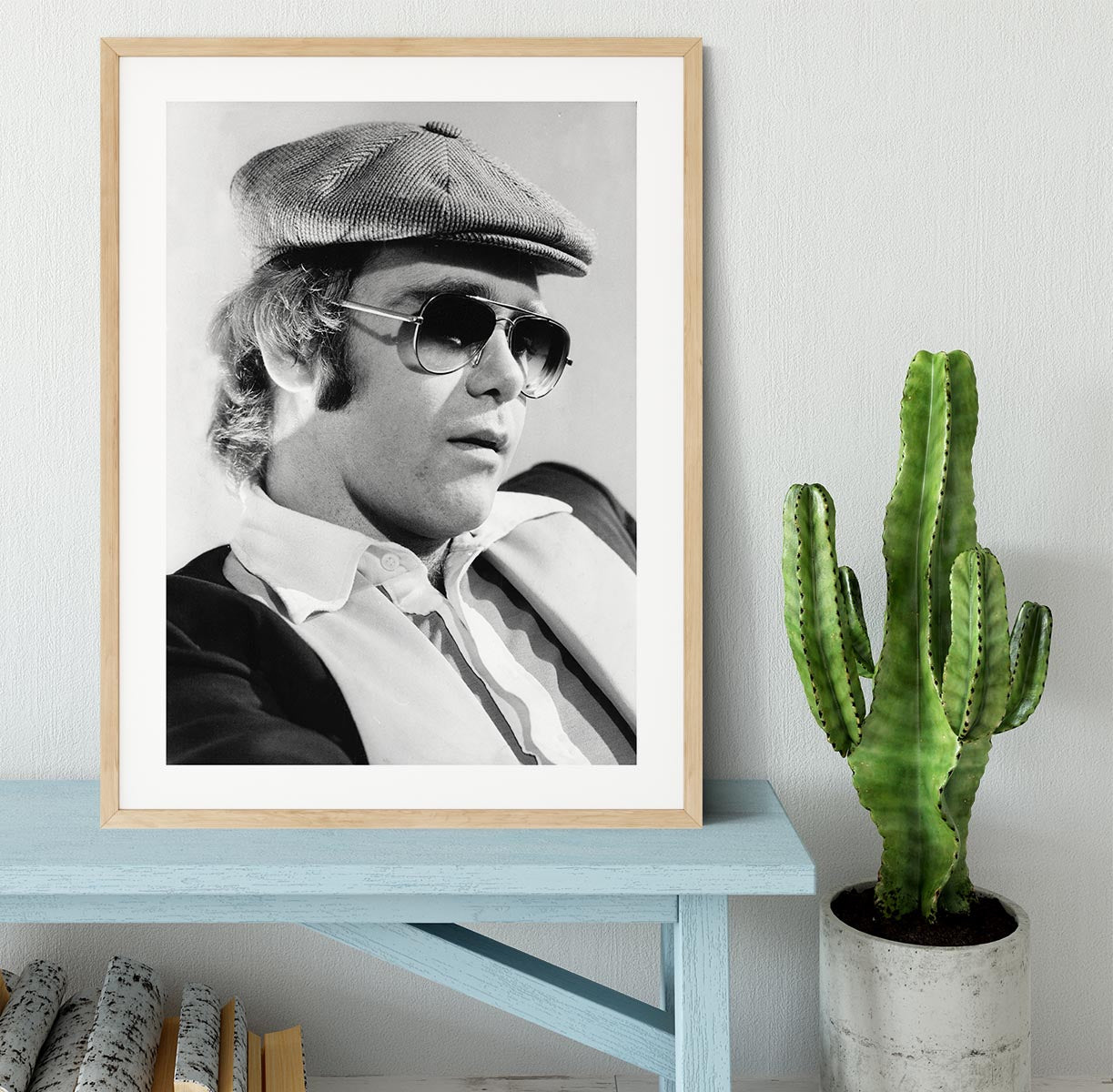 Elton John in 1977 Framed Print - Canvas Art Rocks - 3