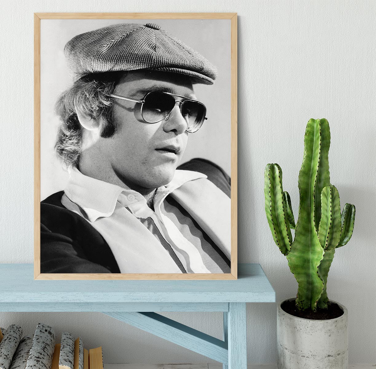 Elton John in 1977 Framed Print - Canvas Art Rocks - 4