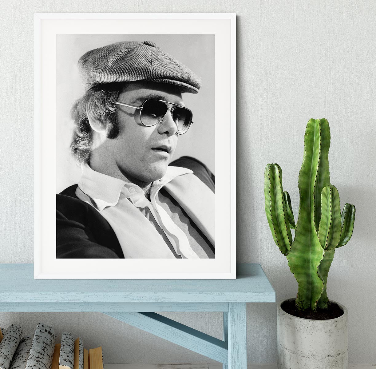 Elton John in 1977 Framed Print - Canvas Art Rocks - 5